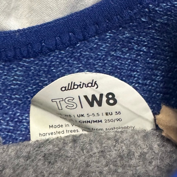 Allbirds tree skipper hazy cobalt women’s 8 / 38 new - Picture 11 of 12